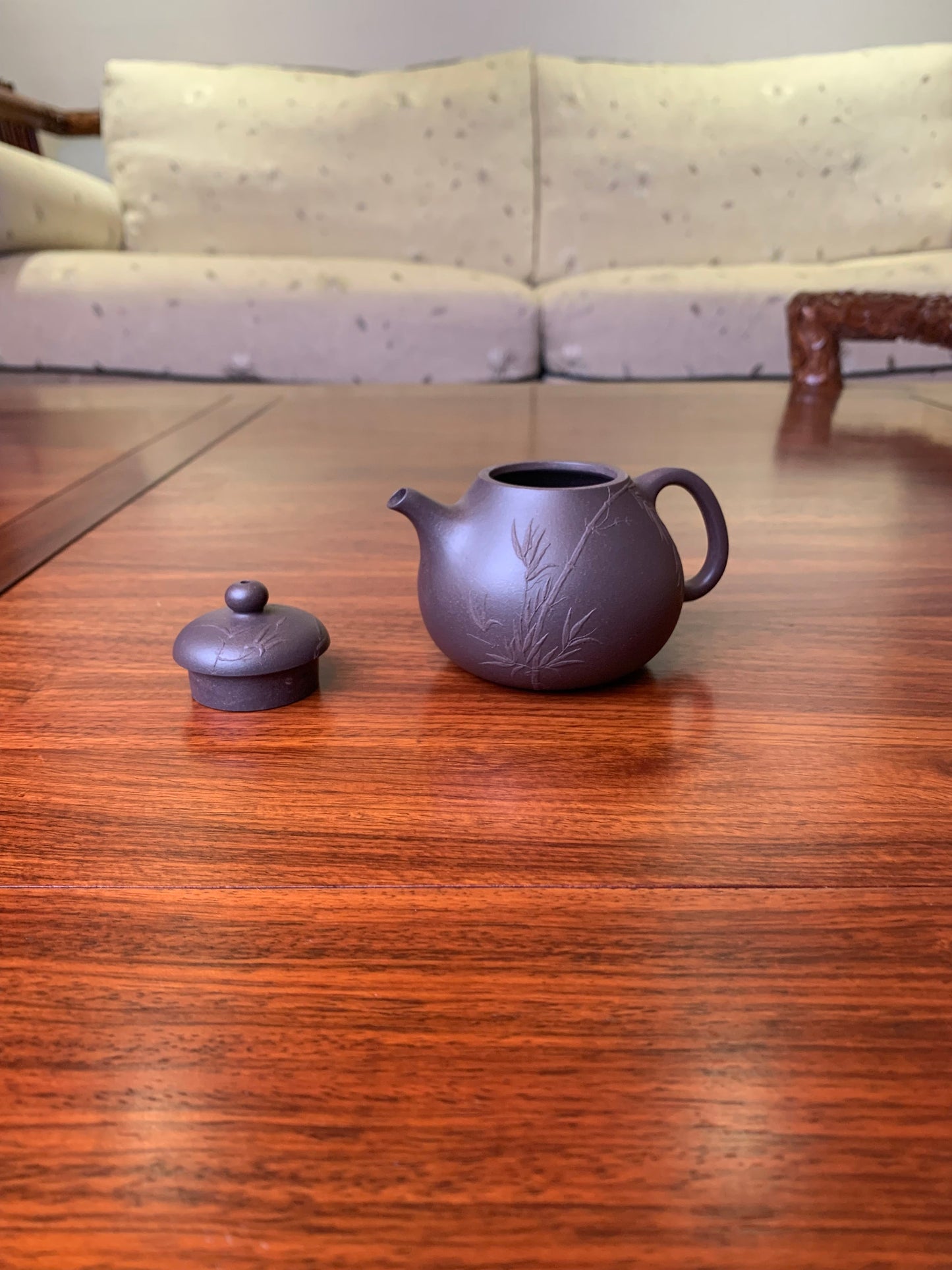 Handmade pottery teapot Wen Dan 150ml - SiYuTao Teapot