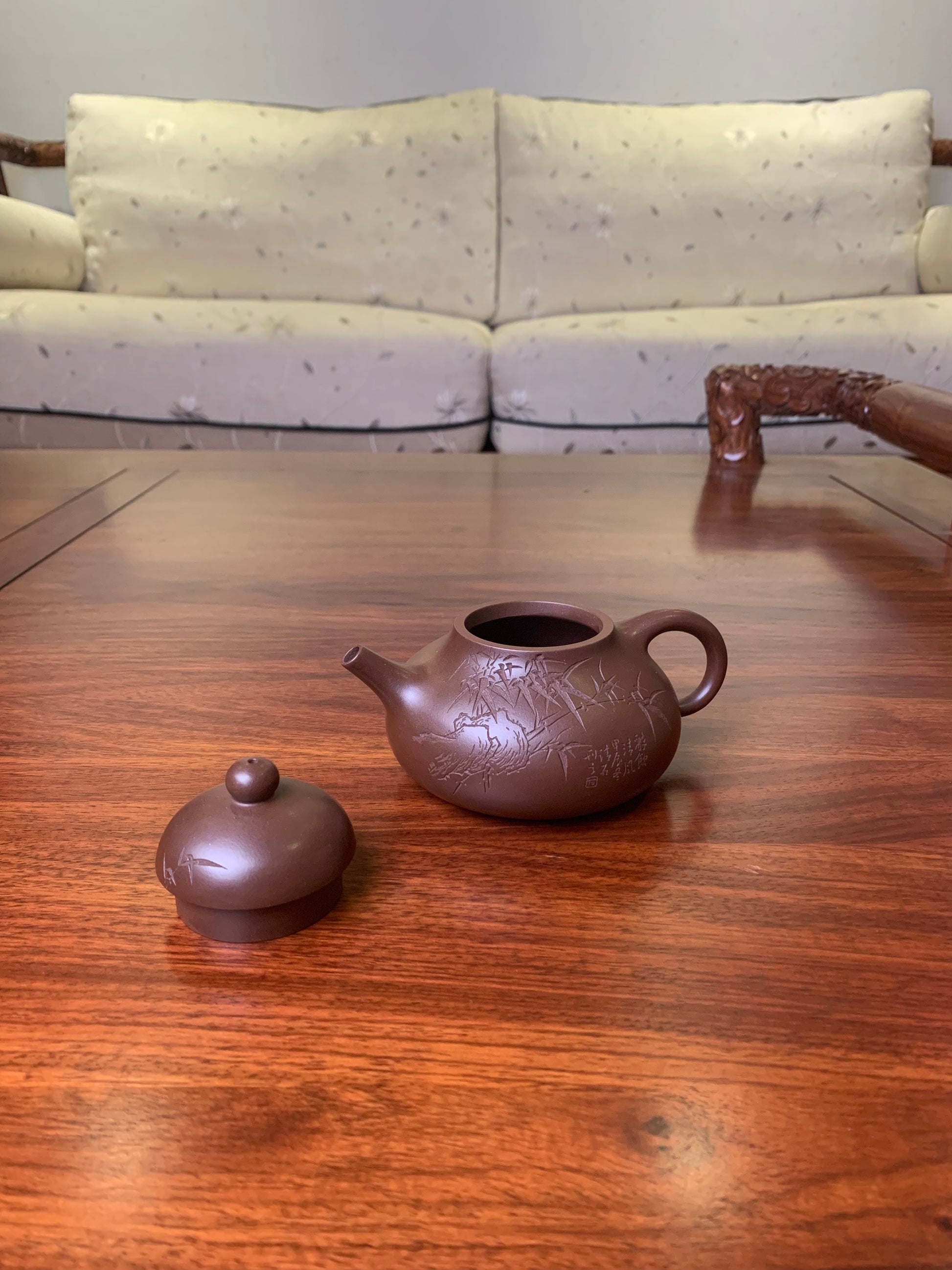 this is a handmade pottery teapot artwork