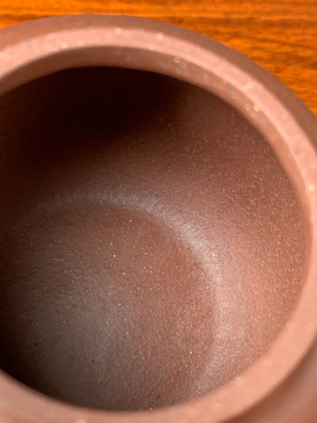 the inside handmade tool marks in the handmade yixing teapot