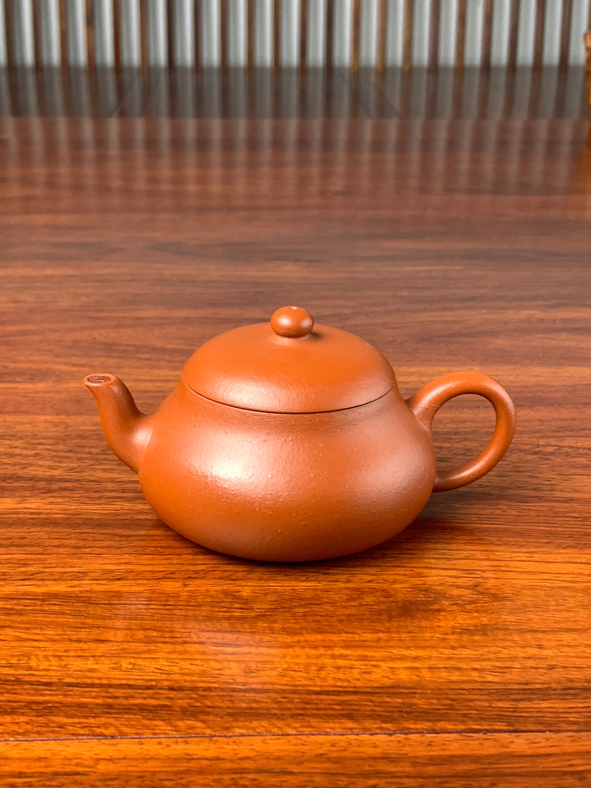 A close up photo of this fully handmade teapot