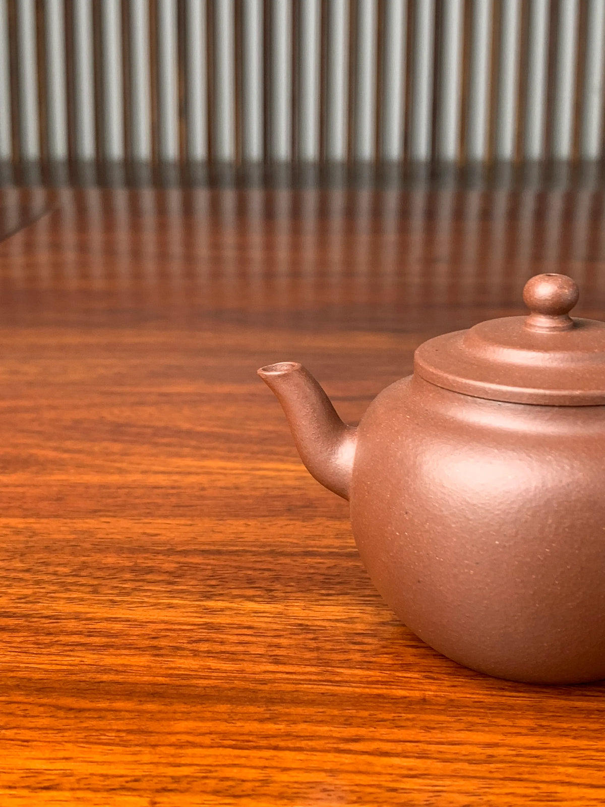 the spout of the handmade yixing teapot 