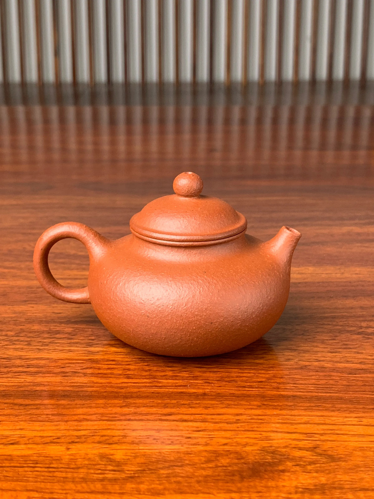 handmade yixing teapot rong tian on the table back view