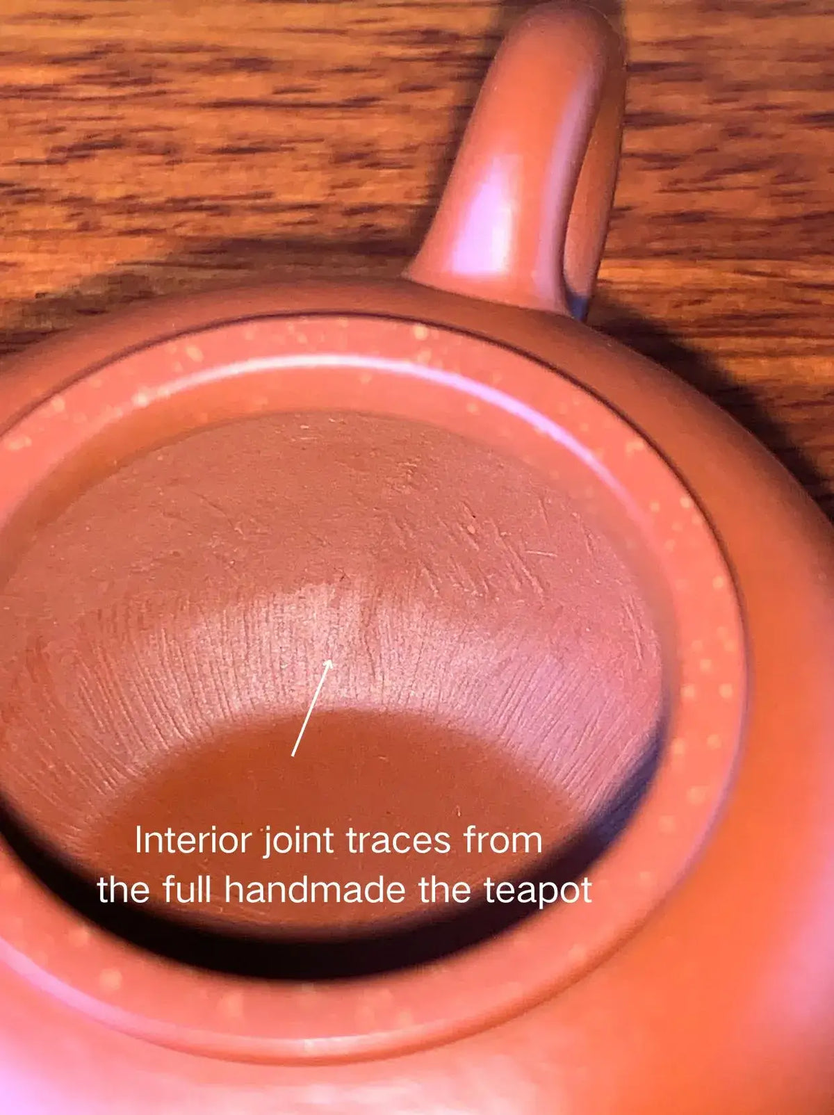 the Interior joint traces from the full handmade the teapot