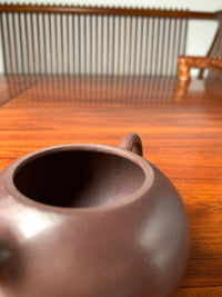 Traces of handcrafting can be seen inside the teapot
