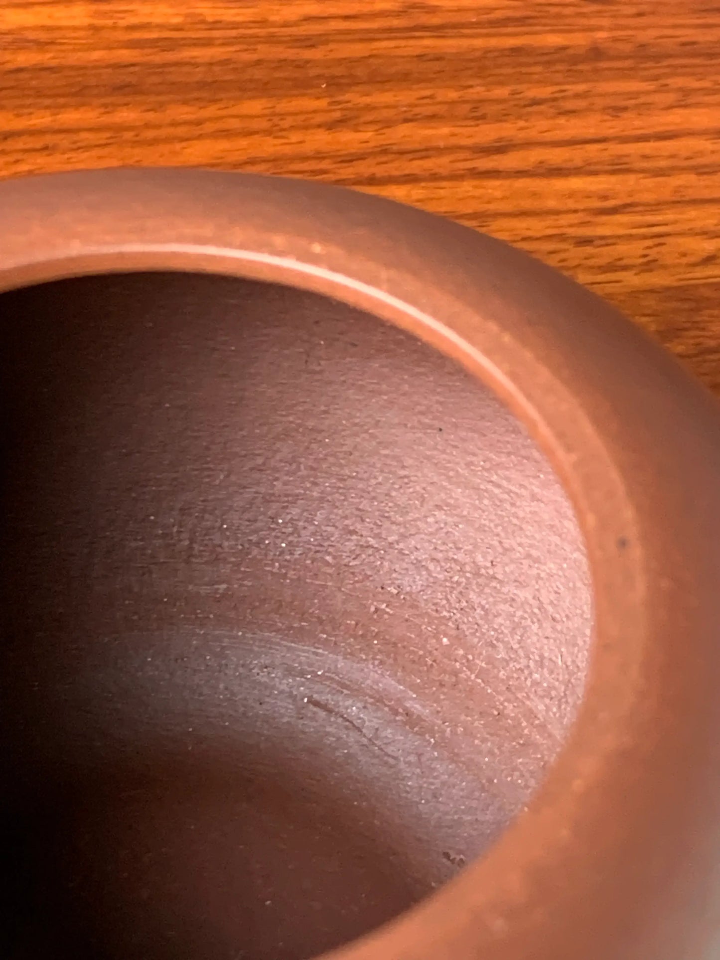 fully handmade teapot leaves tool marks on the inside of the teapot