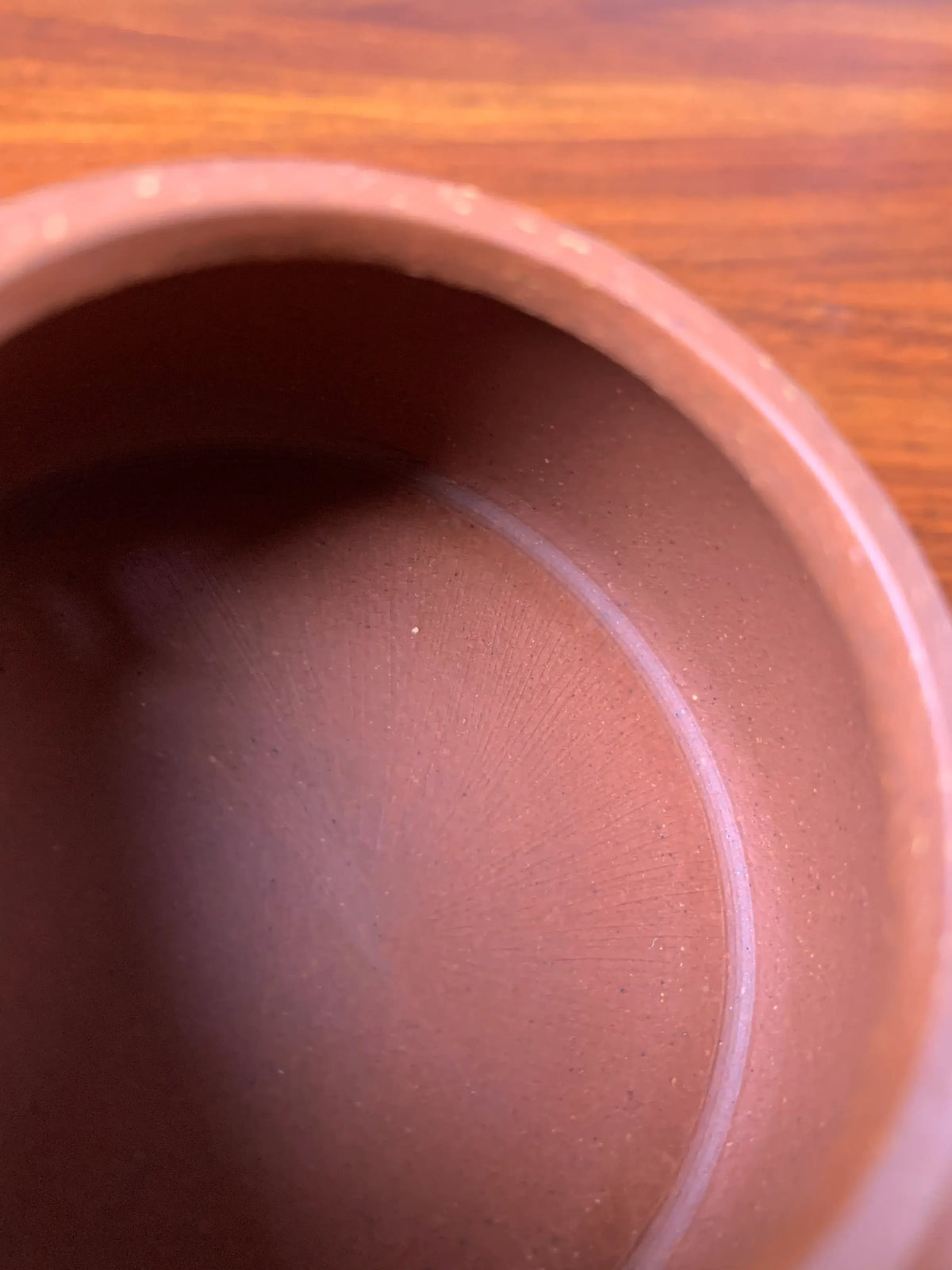 the handmade tool marks in the full handmade teapot
