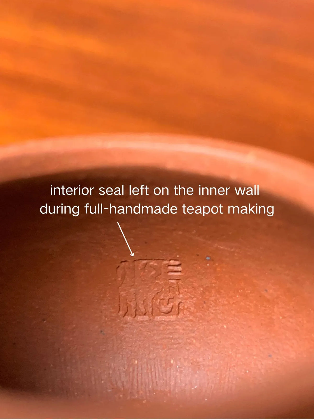 the inside mark of he small yixing teapot li xing