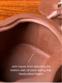 joint traces from attaching the bottom slab during full handmade