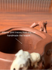 interior joint traces from the full handmade teapot