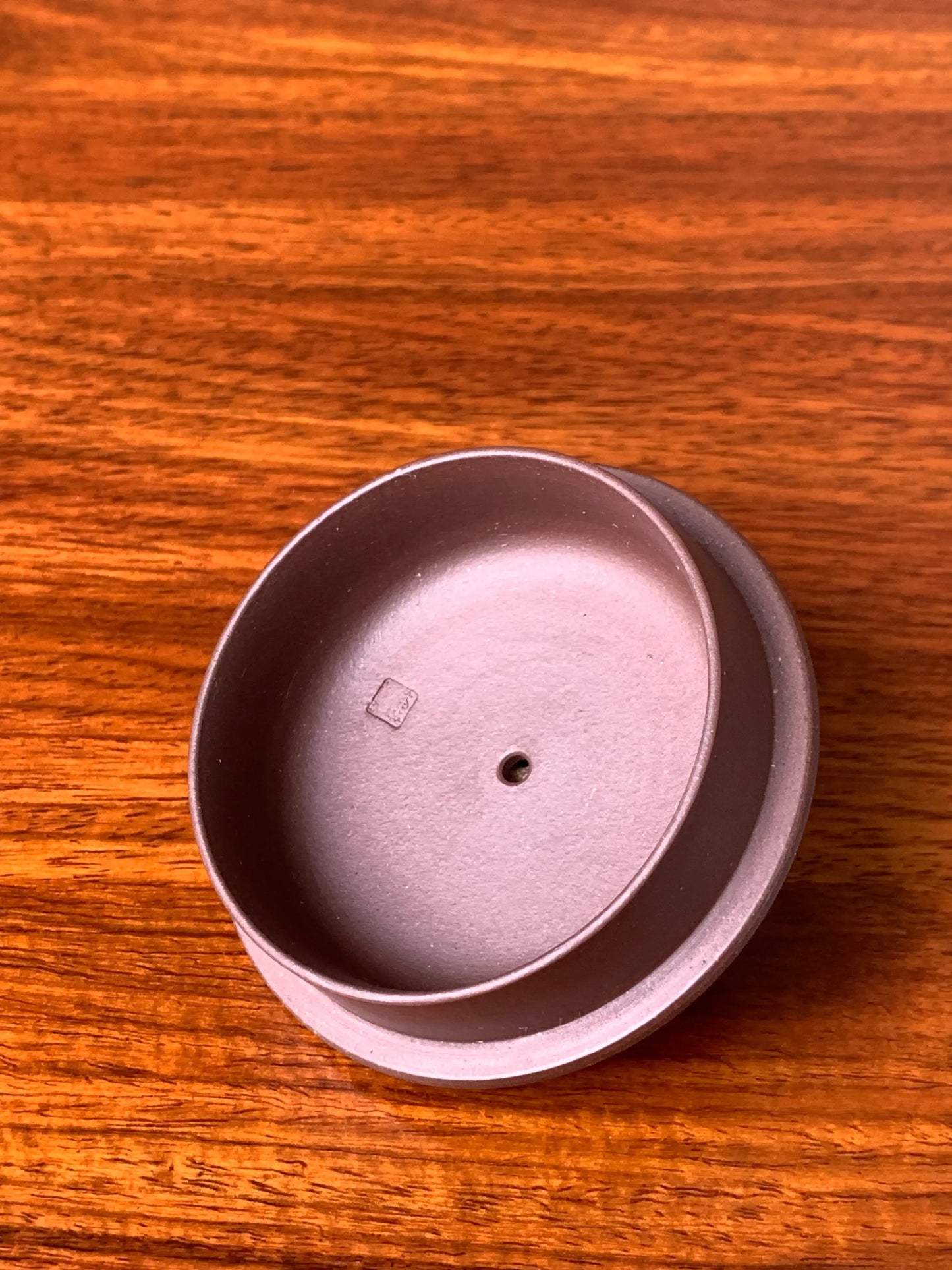 Details of the interior air hole of the teapot