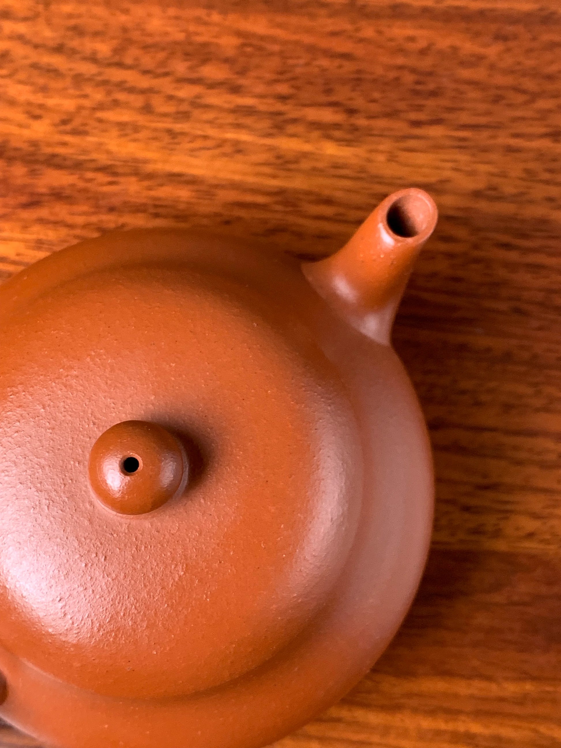the lid and the spout of the handmade yixing teapot