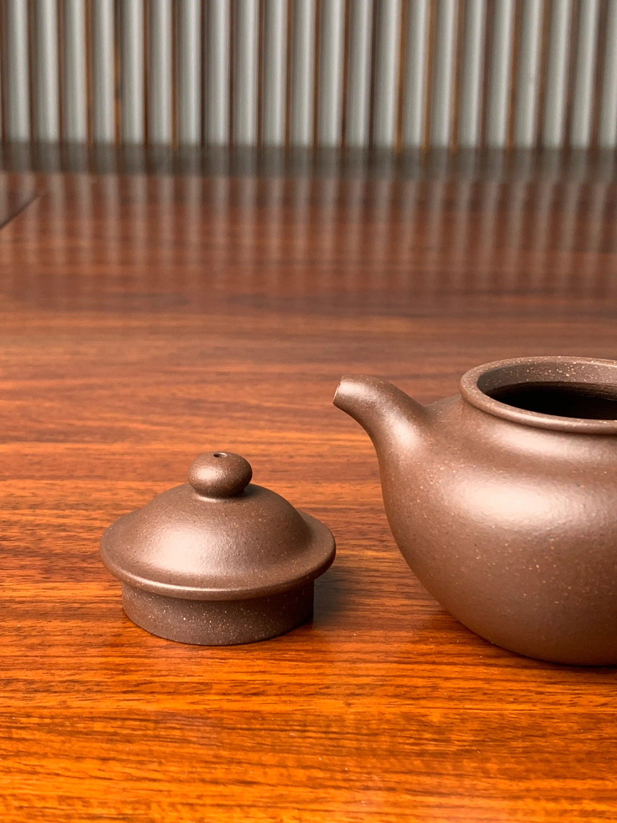 the lid and the spout of the yixing zisha clay teapot lian zi