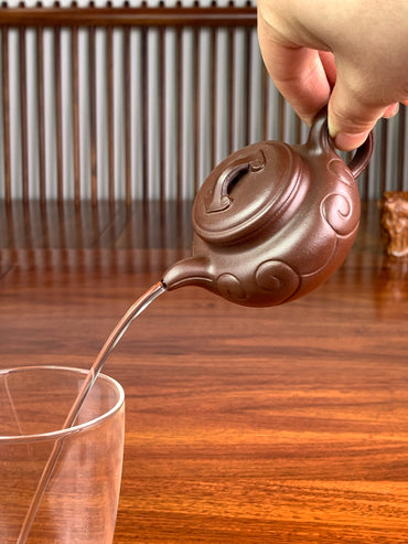Artwork Teapot Fang Gu Ru Yi 90ml fully handmade by Teapot master Wei Ren