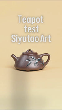 Siyutao teapot The snow and bamboo full handcraft 195ml Yixing teapot