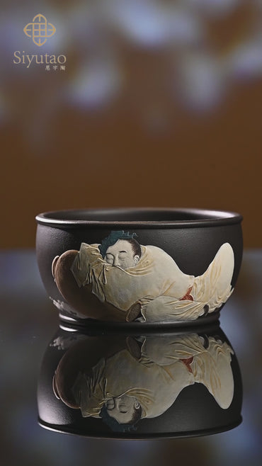 Vintage tea cups named li bai video