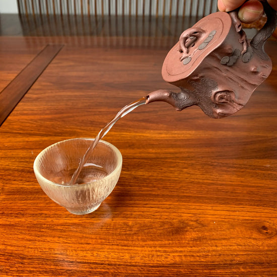 the perfect pour of the beautiful teapot