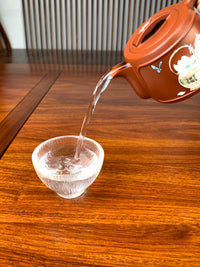 the perfect pour of the beautiful teapot