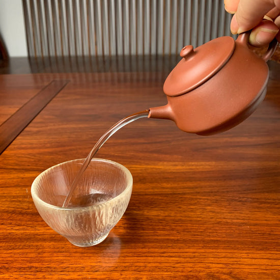 the perfect pour of the small yixing teapot