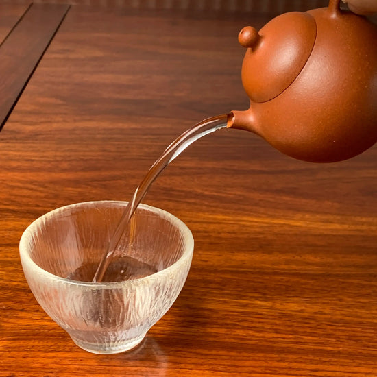 the perfect pour of the small yixing teapot