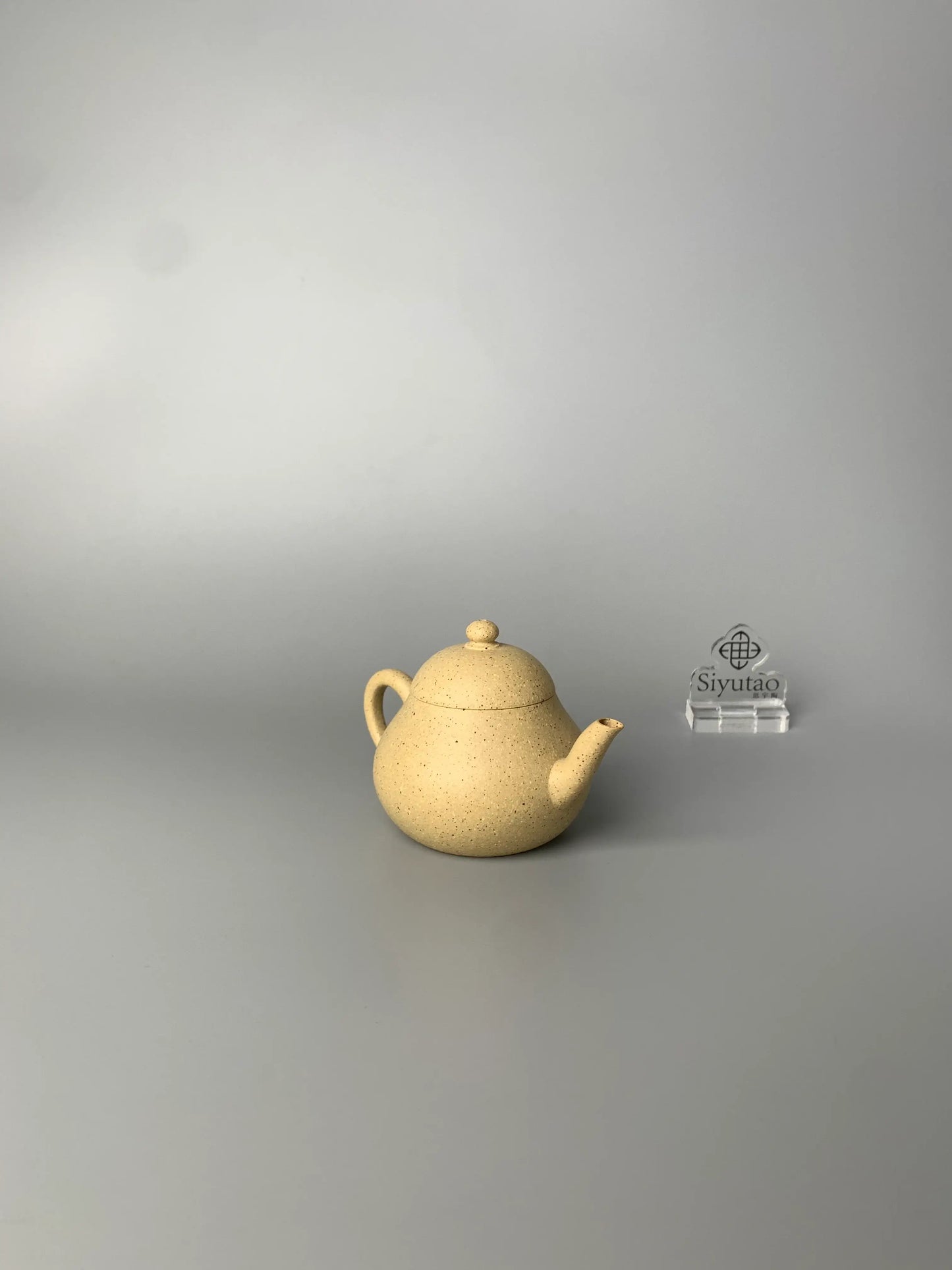 vintage yixing teapot on the table left view