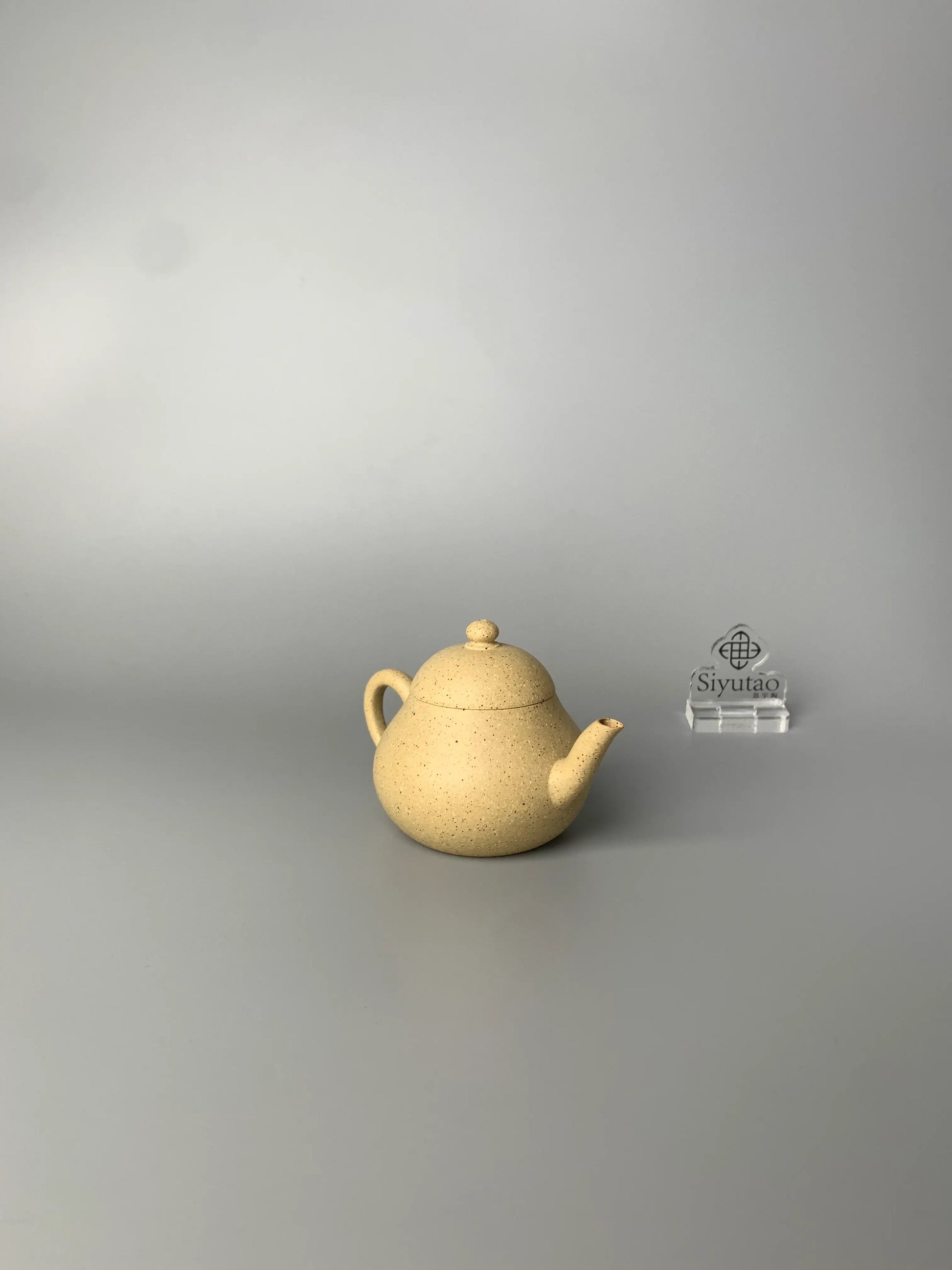 vintage yixing teapot on the table left view