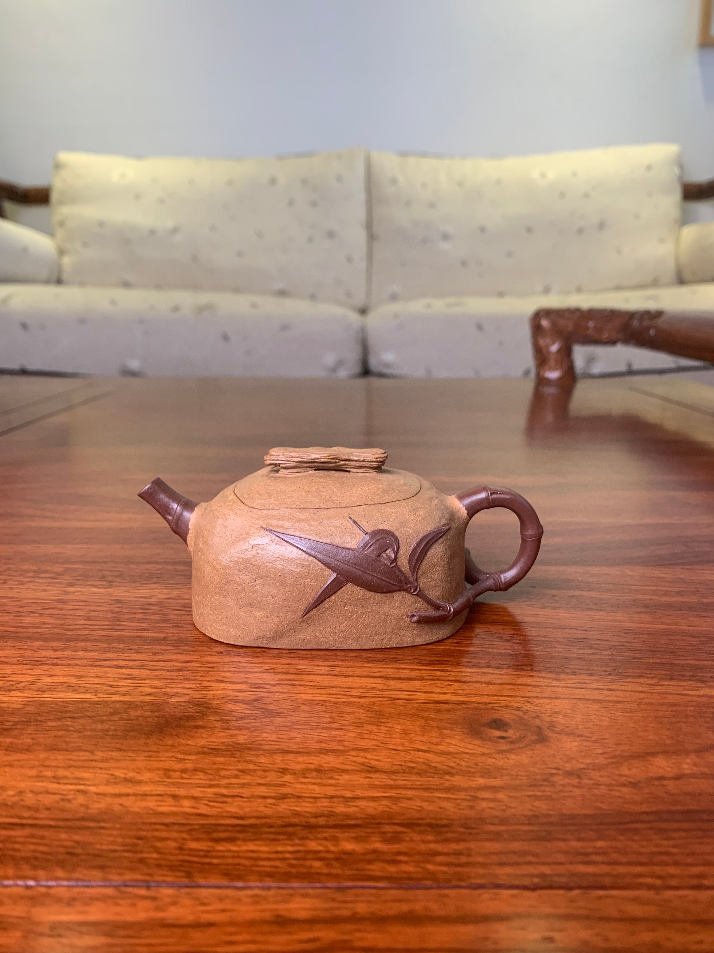 Siyutao artwork teapot Bamboo and Rock 120ml fully handmade - SiYuTao Teapot