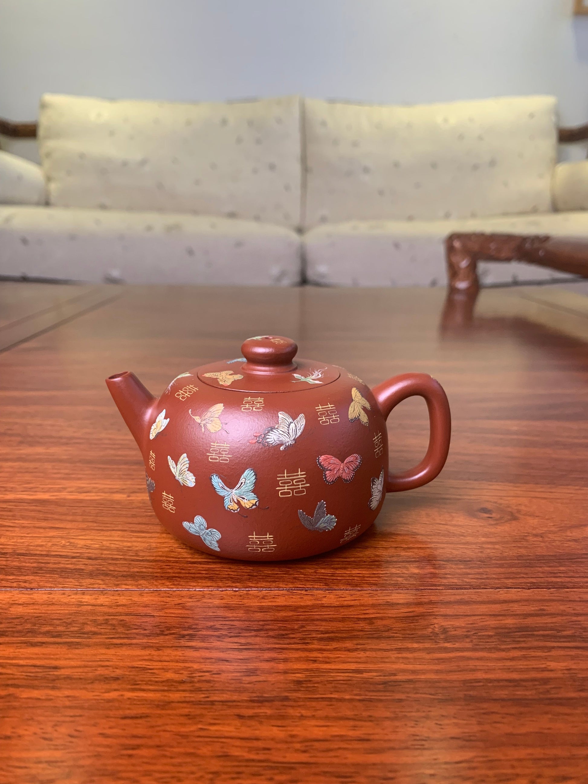 Siyutao artwork teapot Phoenix and butterflies 170ml fully handmade - SiYuTao Teapot