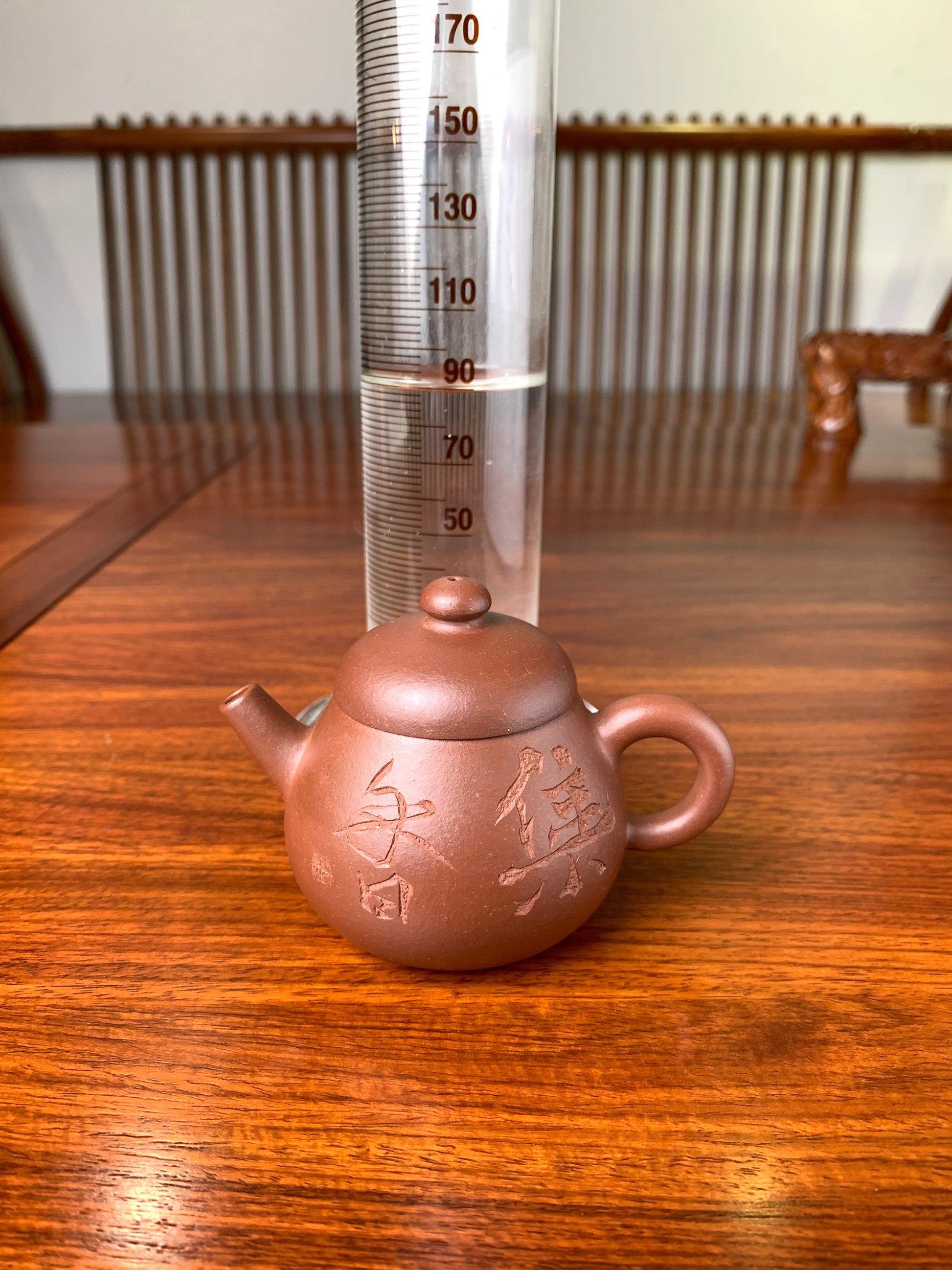 the size of the zisha teapot is 90ml