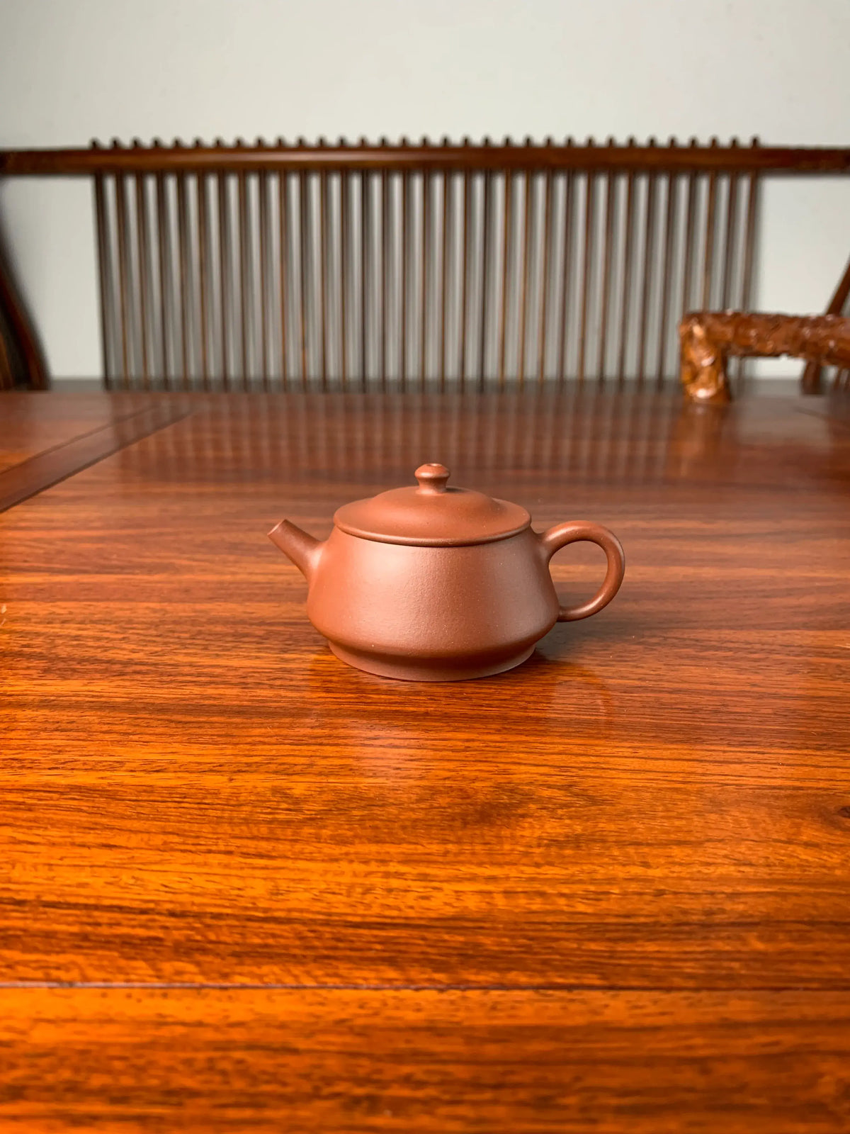 small yixing teapot named zhu chu on the table