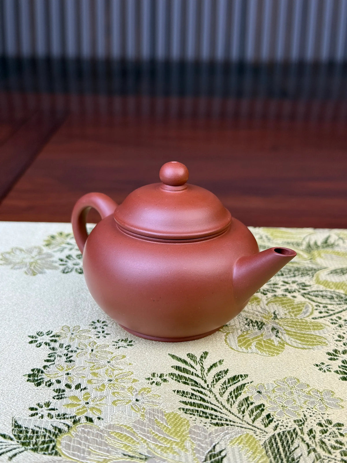 left view of small yixing teapot shui ping designed for one person gongfutea 