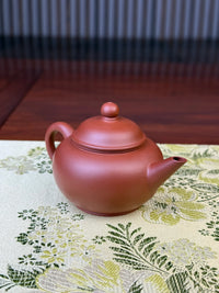 left view of small yixing teapot shui ping designed for one person gongfutea 