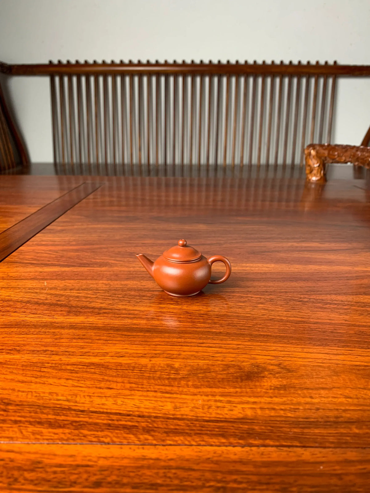 small yixing teapot shui ping on the table