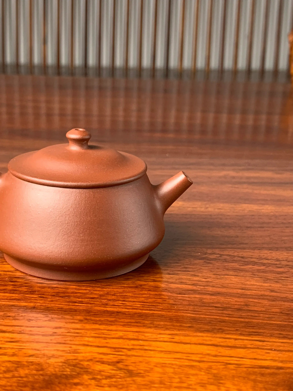 the spout of the small yixing teapot 
