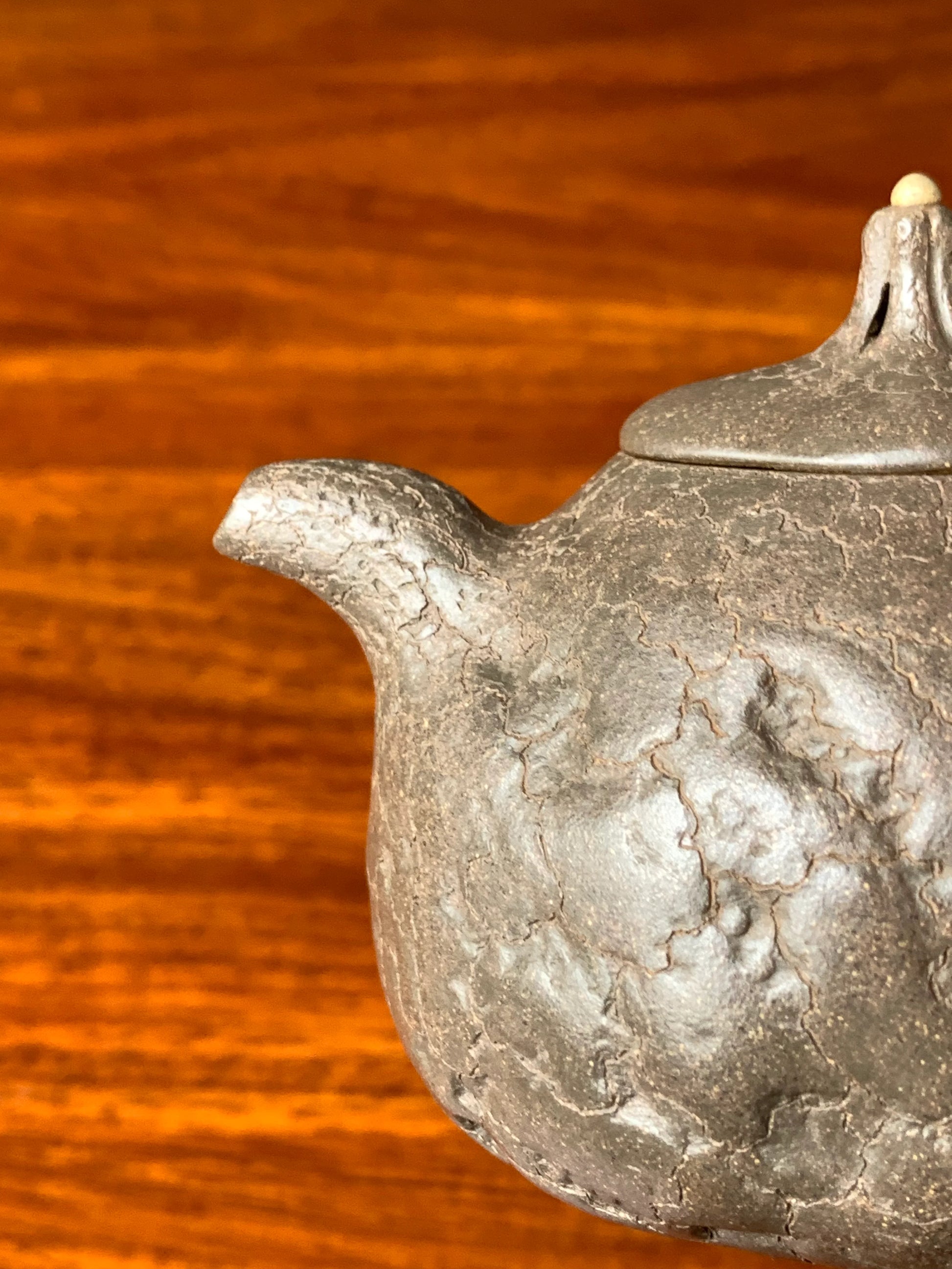 Detail photo of the collectible teapot spout