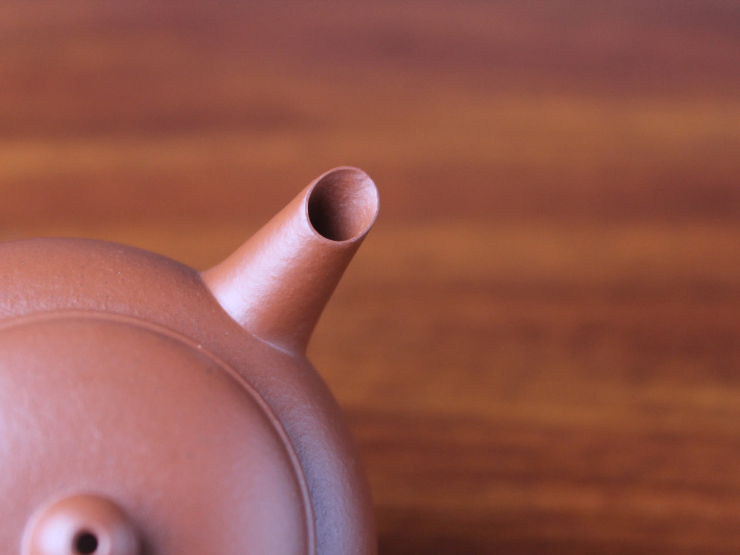 the spout of the handmade yixing teapot is good craftsmanship