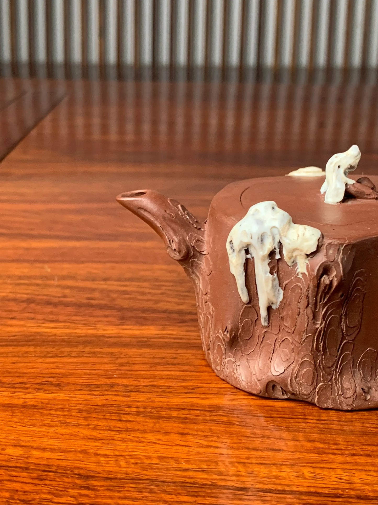 the spout of the collectible teapot 