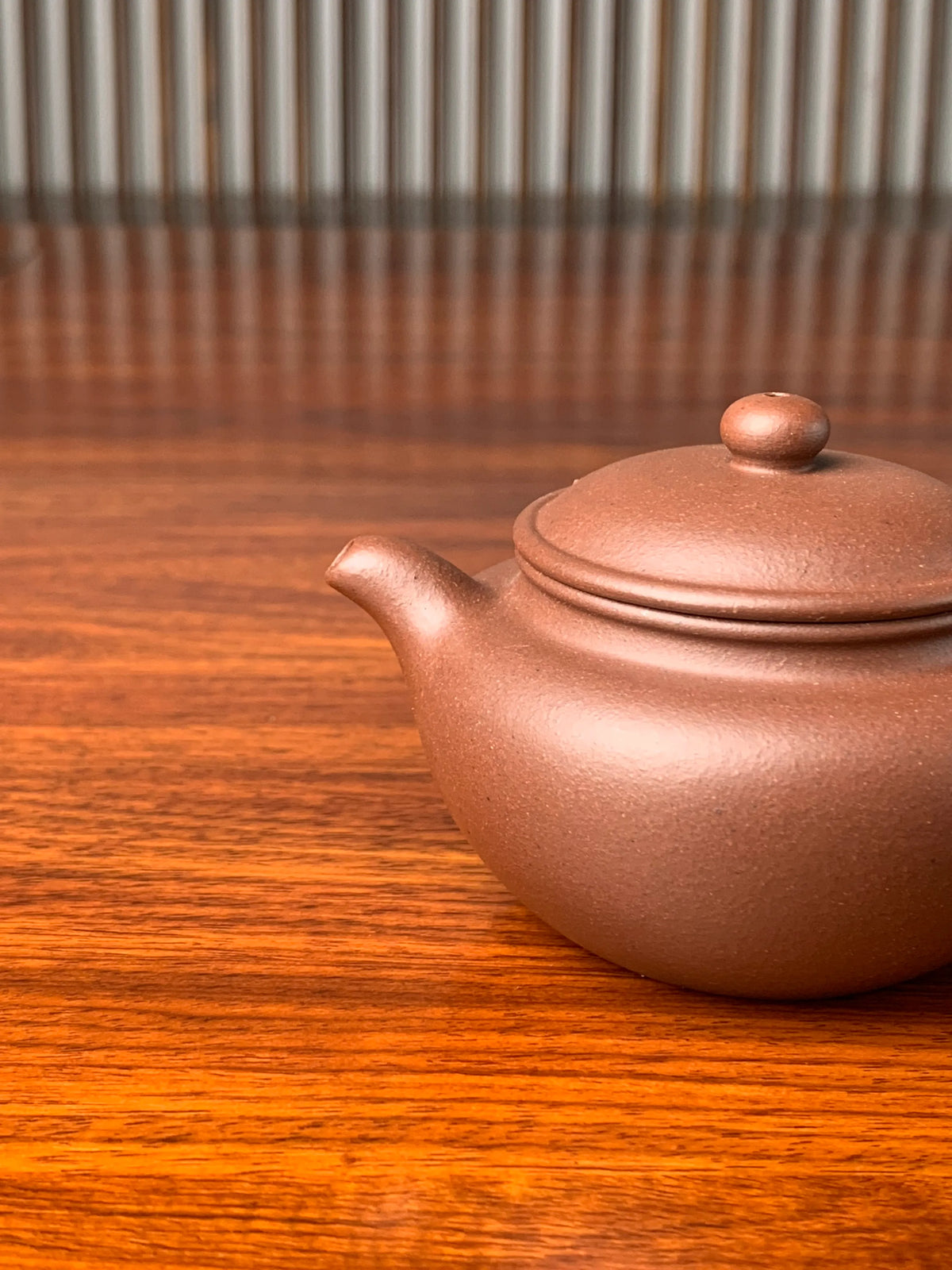 the spout of the handmade yixing zisha teapot 