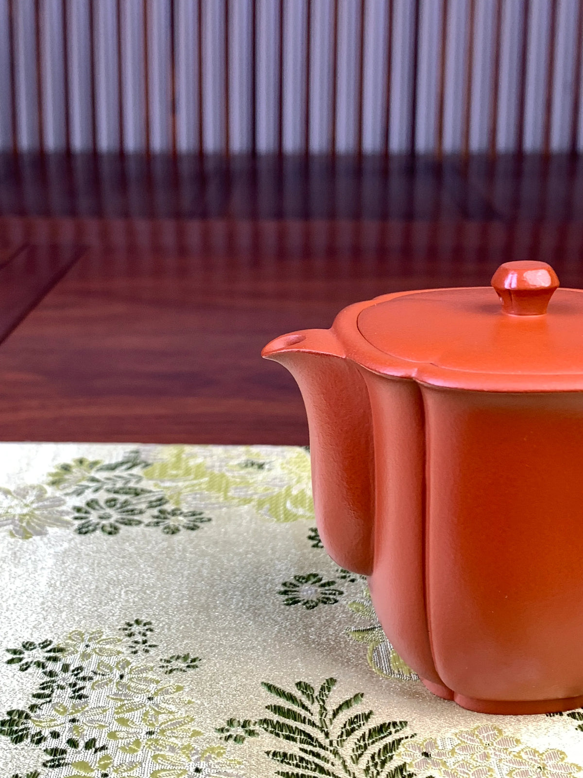 the spout of the beautiful teapot