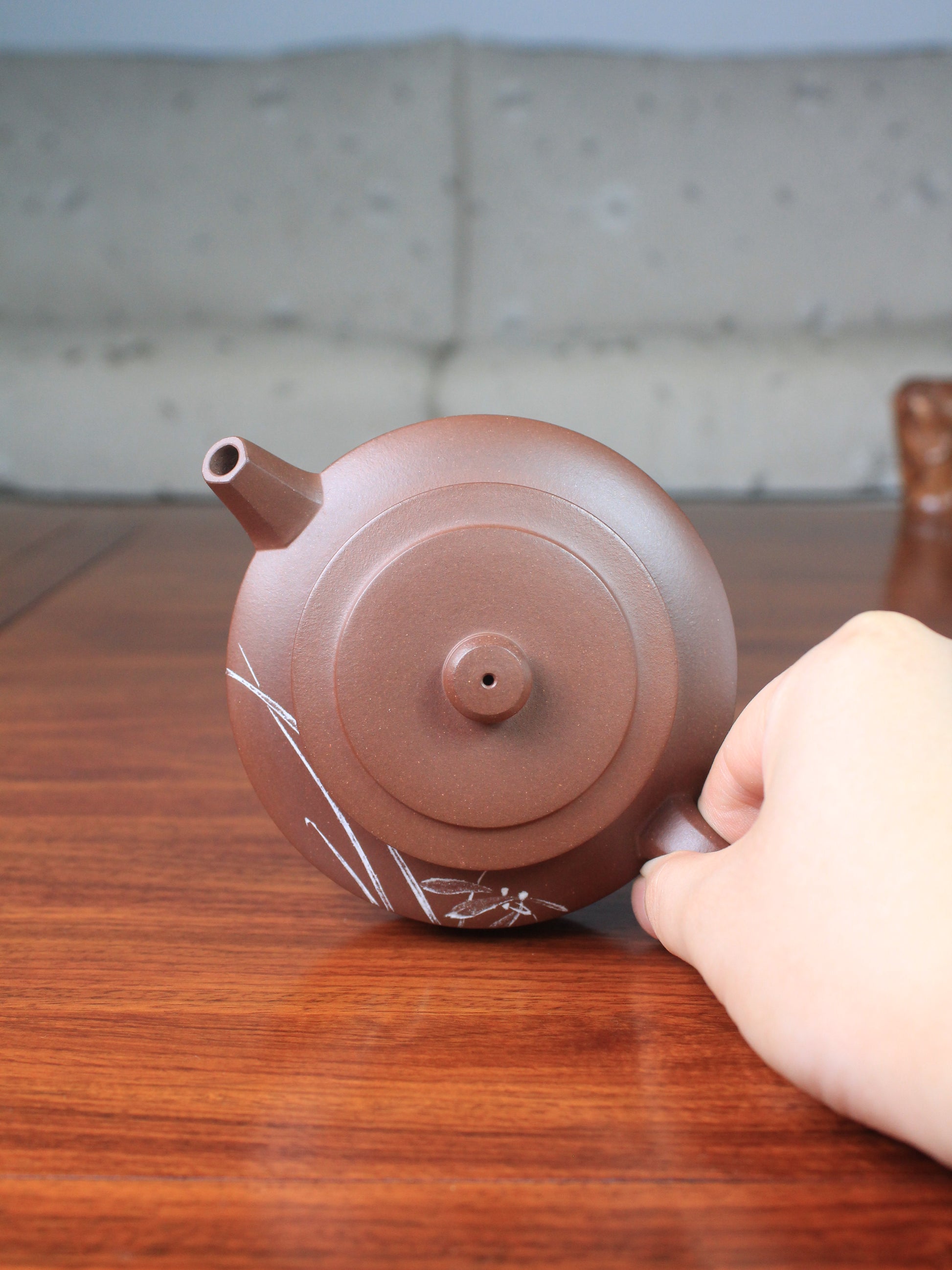 Top view of the expensive teapot artwork