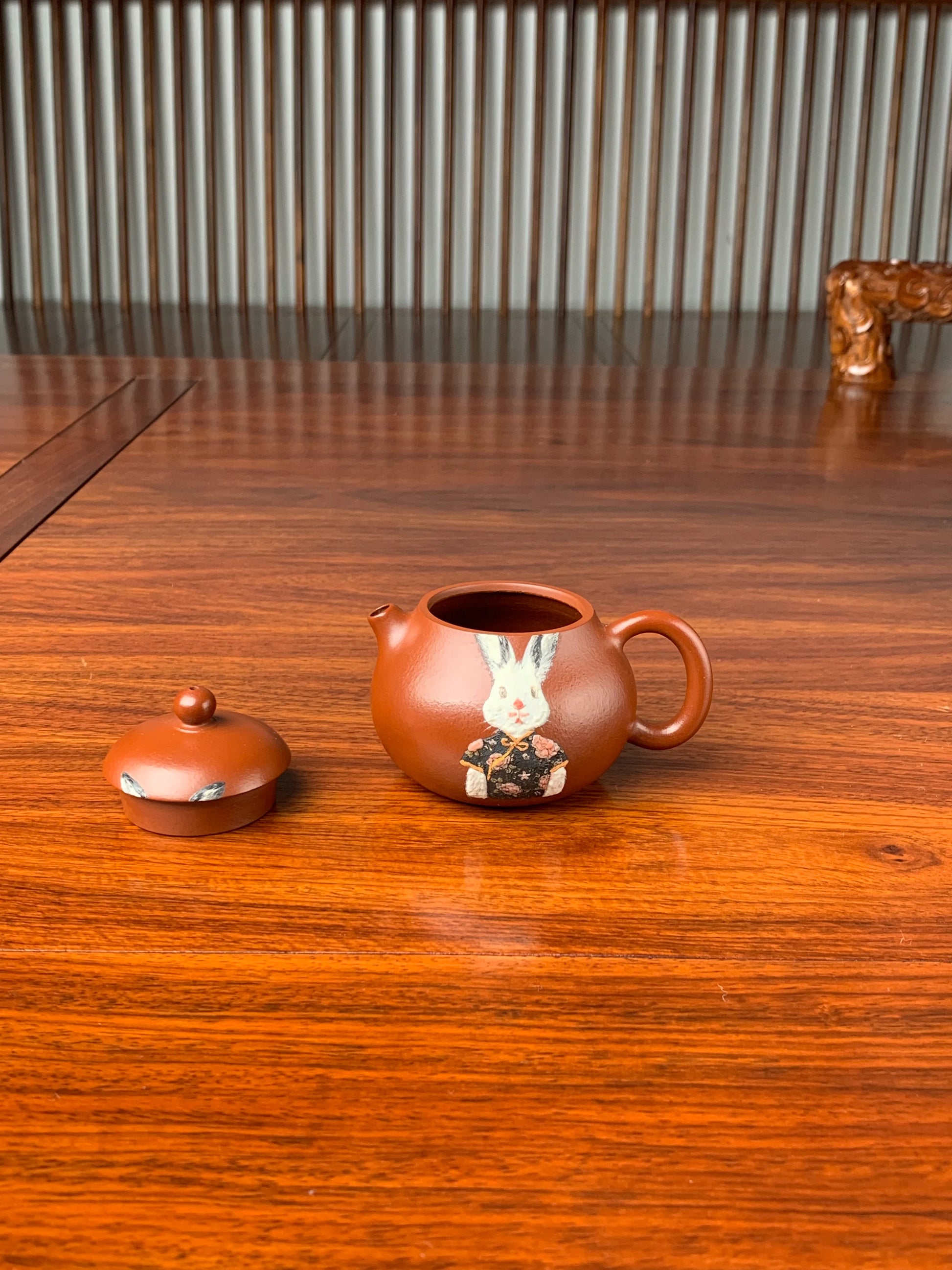 yixing teapot artwork wen dan on the table