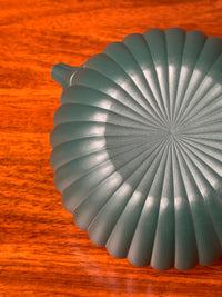 A close look at the bottom of the teapot