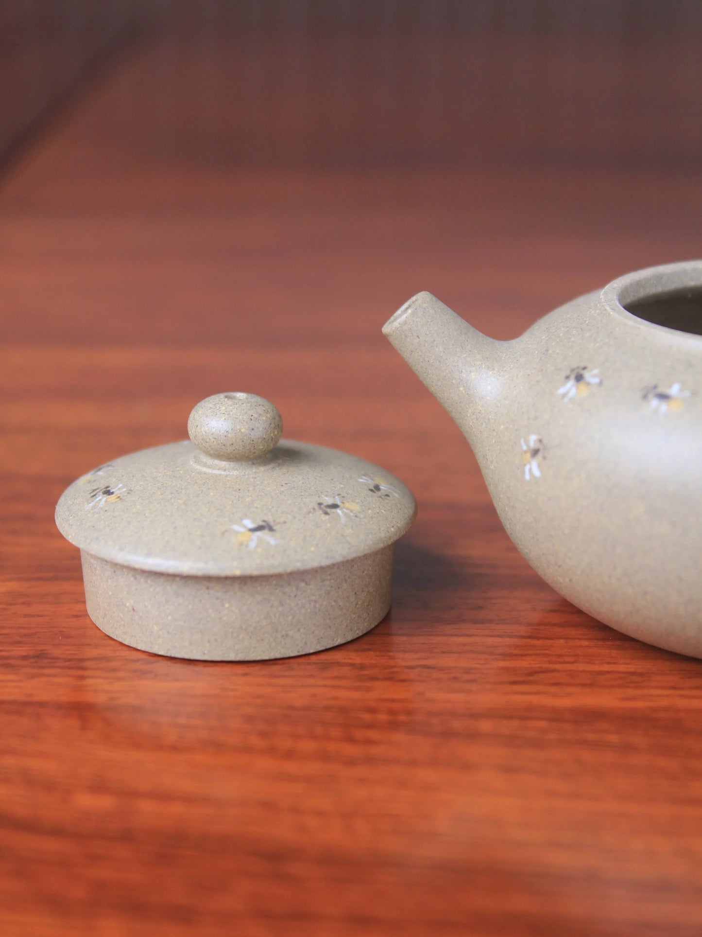 detail of small yixing zisha teapot suitable for gongfutea