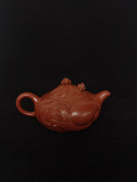 The fish flew over the dragon gate,210ml, Gu Fa Lian ni (Most Archaic Clay Forming) DaHongPao clay from HuangLong mine 4 and aged 32 years ,Full handmade（only one is available） - SiYuTao Teapot