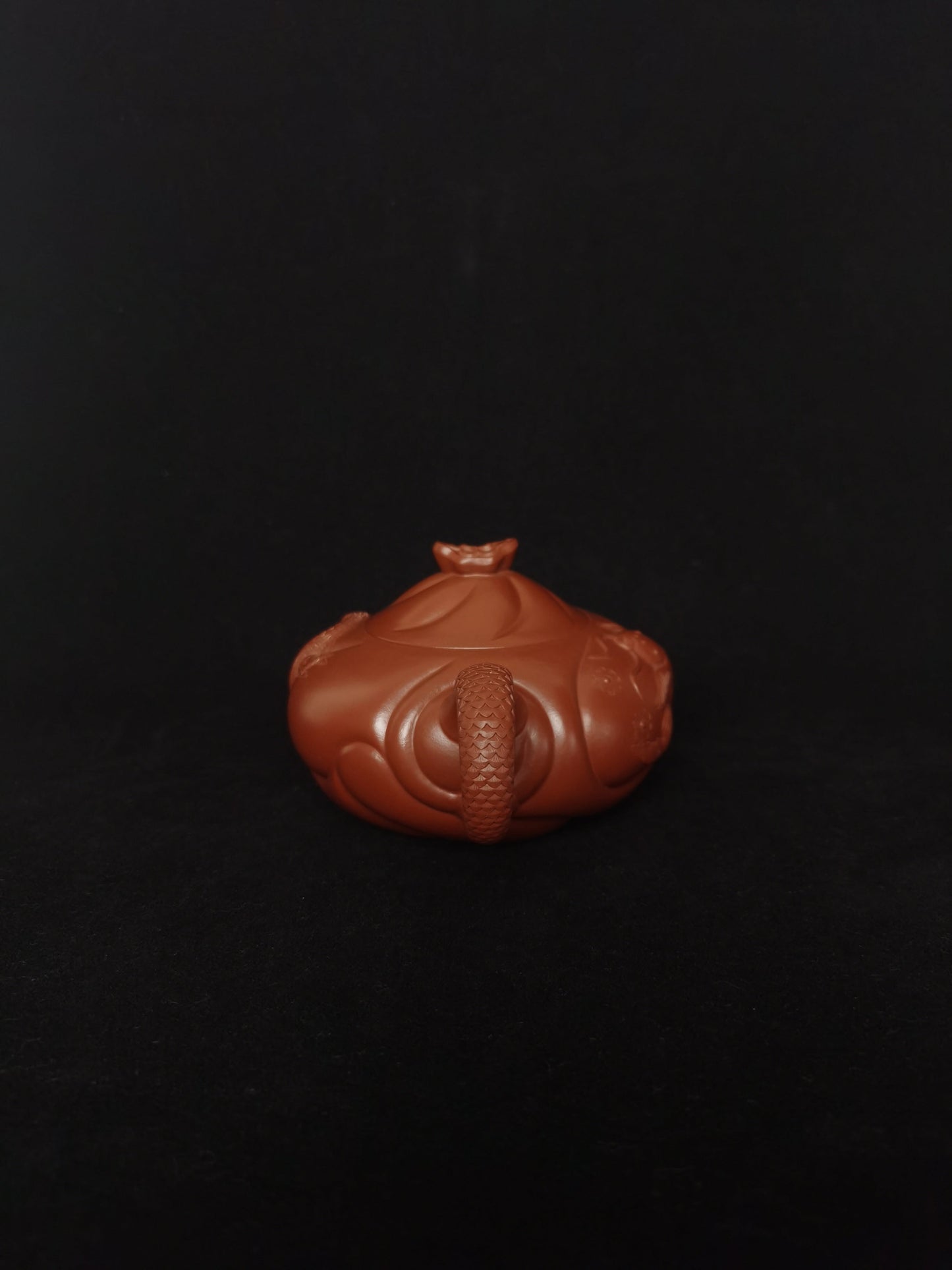 The fish flew over the dragon gate,210ml, Gu Fa Lian ni (Most Archaic Clay Forming) DaHongPao clay from HuangLong mine 4 and aged 32 years ,Full handmade（only one is available） - SiYuTao Teapot