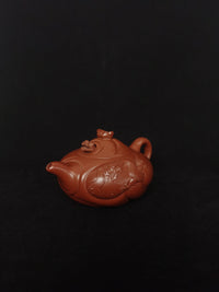 The fish flew over the dragon gate,210ml, Gu Fa Lian ni (Most Archaic Clay Forming) DaHongPao clay from HuangLong mine 4 and aged 32 years ,Full handmade（only one is available） - SiYuTao Teapot