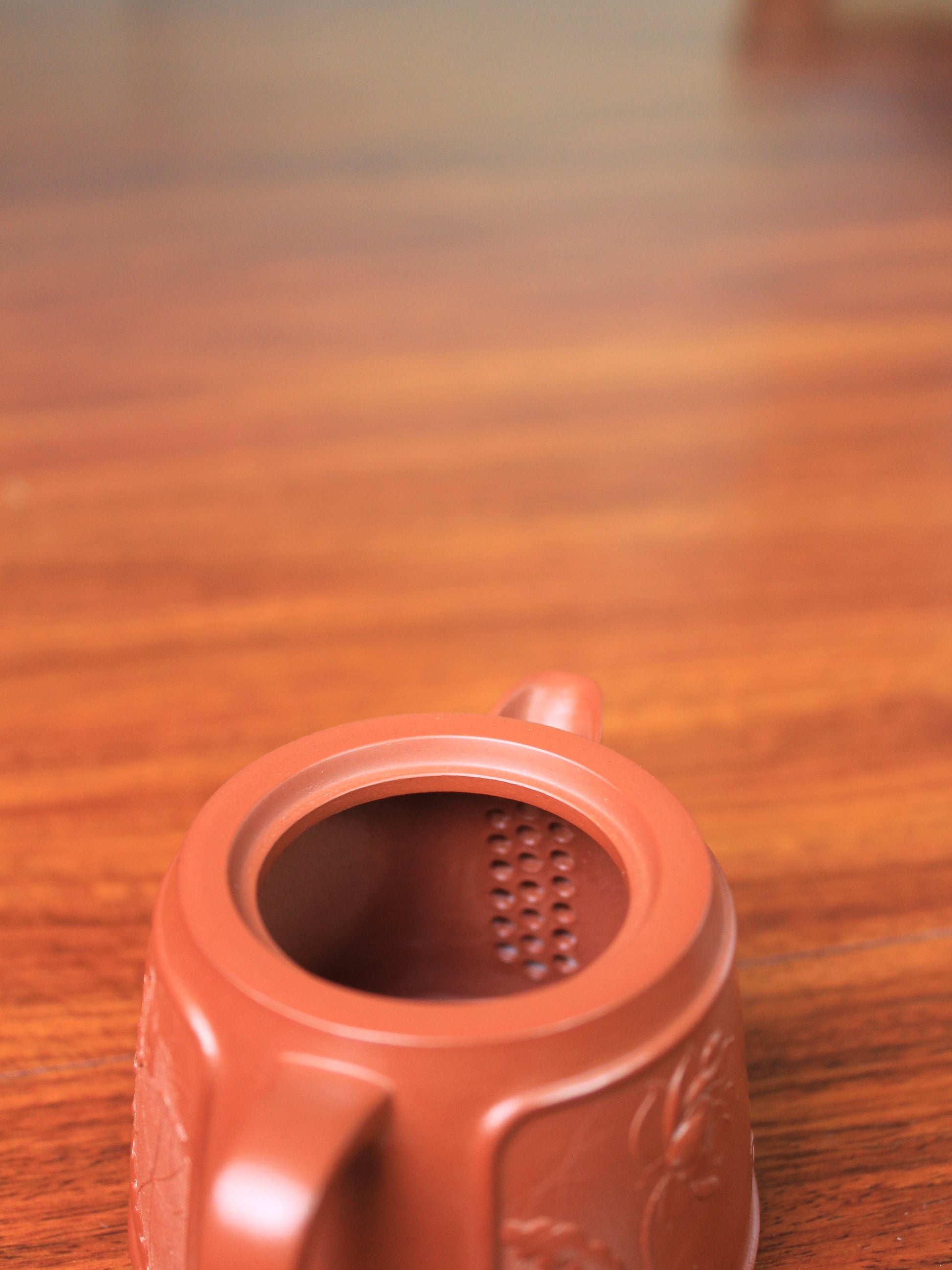 Filter of the Vintage teapot handmade with yixing clay by teapot artist 