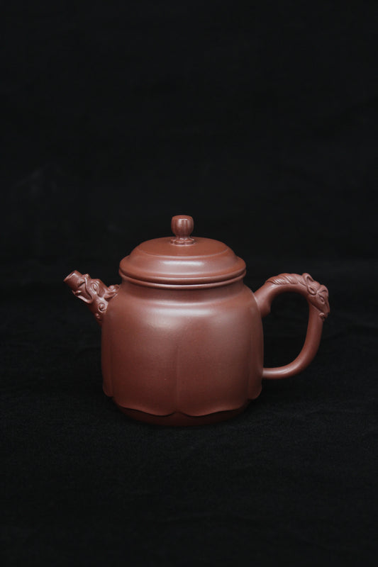 Vintage teapot come from zisha art gallery handmade with purple clay front