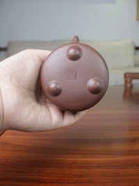 Bottom of the Yi sing teapot shi piao fully handmade by teapot artist