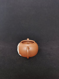 Yixing teapot cat 80ml authentic yixing hong ni clay half handcrafted - SiYuTao Teapot