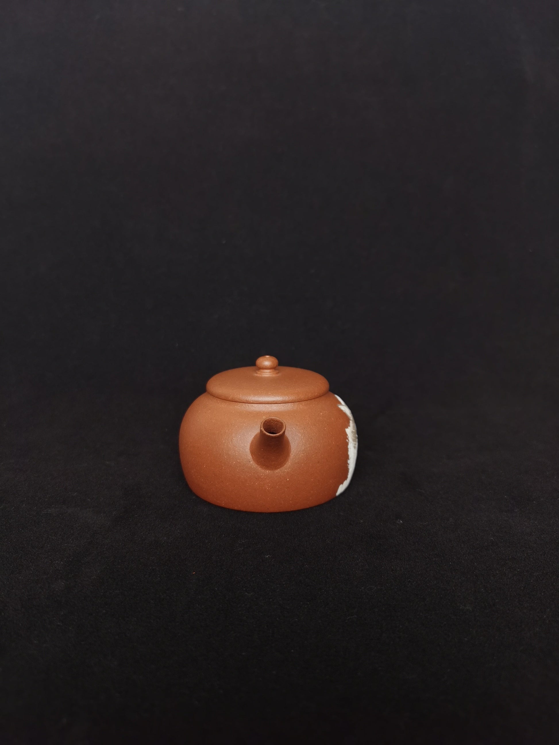 Yixing teapot cat 80ml authentic yixing hong ni clay half handcrafted - SiYuTao Teapot